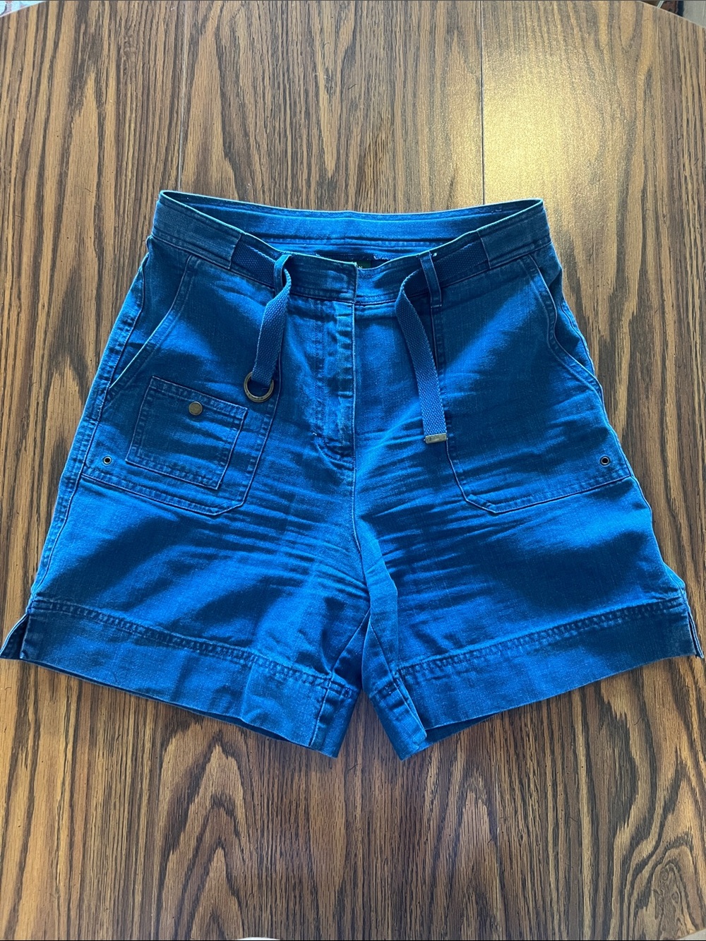 Lauren Ralph Lauren Indigo Utility High-Rise Shorts